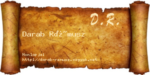 Darab Rémusz névjegykártya
